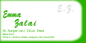 emma zalai business card